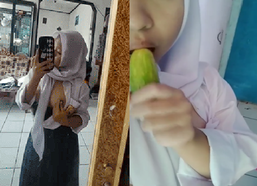 Aksi Viral Abg SMA Ketika Timun Jadi Mikrofon
