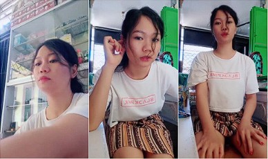 Neng Bunga Jaga Warung Sambil Live Viral