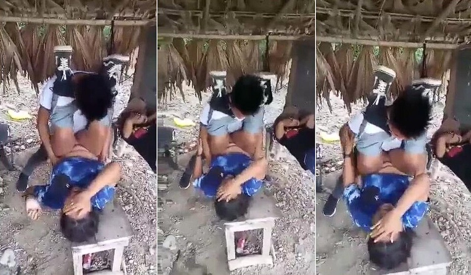 Kebersamaan Pasangan Remaja Nongkrong di Gubuk Pinggir Sawah