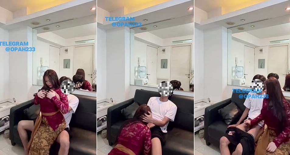 Tante Chellmey Tampil Anggun dengan Kebaya Merah di Apartemen Mewah